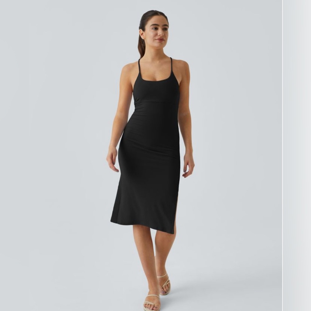 NWT HALARA Everyday Strap Bodycon Midi Chill Dress-Sensational